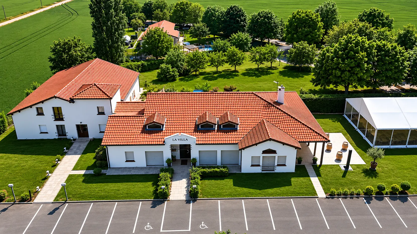 vue aerienne villa montauville